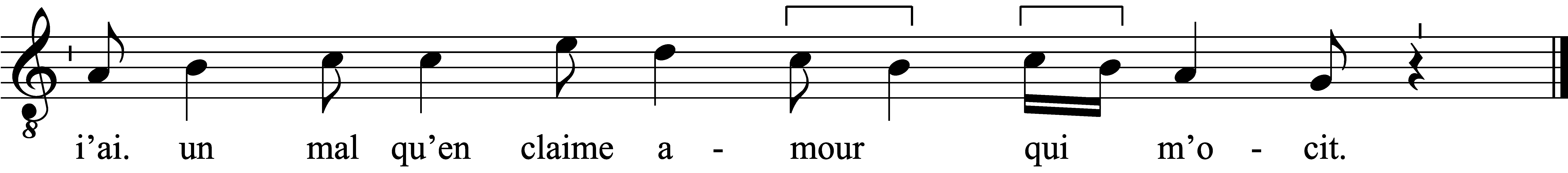 Refrain musical notation